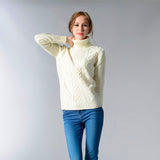 Eternal Show Turtleneck Women Sweaters And Pullovers Loose Female Sweater Knitted Stripe Pull Winter Women Tops 70N0469 - RELEVAZA