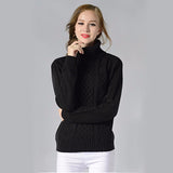 Eternal Show Turtleneck Women Sweaters And Pullovers Loose Female Sweater Knitted Stripe Pull Winter Women Tops 70N0469 - RELEVAZA