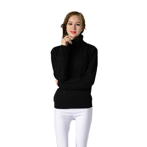 Eternal Show Turtleneck Women Sweaters And Pullovers Loose Female Sweater Knitted Stripe Pull Winter Women Tops 70N0469 - RELEVAZA