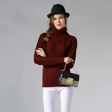 Eternal Show Turtleneck Women Sweaters And Pullovers Loose Female Sweater Knitted Stripe Pull Winter Women Tops 70N0469 - RELEVAZA