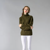 Eternal Show Turtleneck Women Sweaters And Pullovers Loose Female Sweater Knitted Stripe Pull Winter Women Tops 70N0469 - RELEVAZA