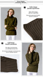 Eternal Show Turtleneck Women Sweaters And Pullovers Loose Female Sweater Knitted Stripe Pull Winter Women Tops 70N0469 - RELEVAZA