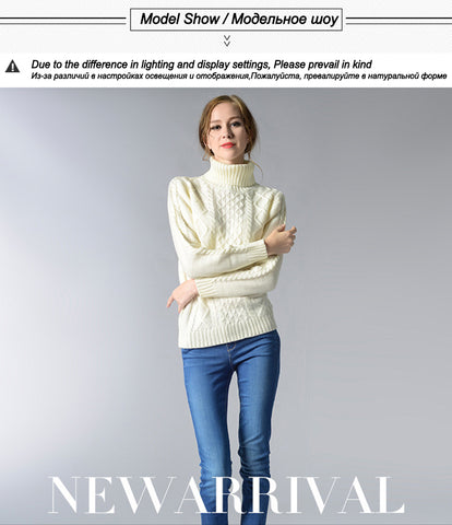 Eternal Show Turtleneck Women Sweaters And Pullovers Loose Female Sweater Knitted Stripe Pull Winter Women Tops 70N0469 - RELEVAZA
