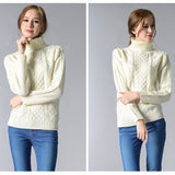Eternal Show Turtleneck Women Sweaters And Pullovers Loose Female Sweater Knitted Stripe Pull Winter Women Tops 70N0469 - RELEVAZA