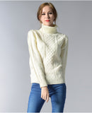 Eternal Show Turtleneck Women Sweaters And Pullovers Loose Female Sweater Knitted Stripe Pull Winter Women Tops 70N0469 - RELEVAZA