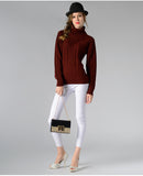 Eternal Show Turtleneck Women Sweaters And Pullovers Loose Female Sweater Knitted Stripe Pull Winter Women Tops 70N0469 - RELEVAZA