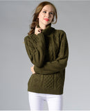 Eternal Show Turtleneck Women Sweaters And Pullovers Loose Female Sweater Knitted Stripe Pull Winter Women Tops 70N0469 - RELEVAZA