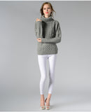 Eternal Show Turtleneck Women Sweaters And Pullovers Loose Female Sweater Knitted Stripe Pull Winter Women Tops 70N0469 - RELEVAZA