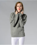 Eternal Show Turtleneck Women Sweaters And Pullovers Loose Female Sweater Knitted Stripe Pull Winter Women Tops 70N0469 - RELEVAZA