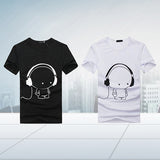 Men Summer Fashion Short Sleeve Cartoon Print T-Shirt Round Neck Slim Fit Top - RELEVAZA
