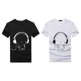 Men Summer Fashion Short Sleeve Cartoon Print T-Shirt Round Neck Slim Fit Top - RELEVAZA