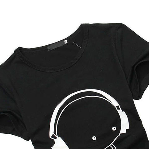 Men Summer Fashion Short Sleeve Cartoon Print T-Shirt Round Neck Slim Fit Top - RELEVAZA