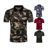 Leisure Camouflage Print Breathable Sports Tee Top Slim Fit Men Summer T-Shirt - RELEVAZA