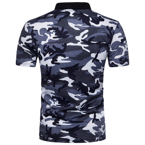 Leisure Camouflage Print Breathable Sports Tee Top Slim Fit Men Summer T-Shirt - RELEVAZA