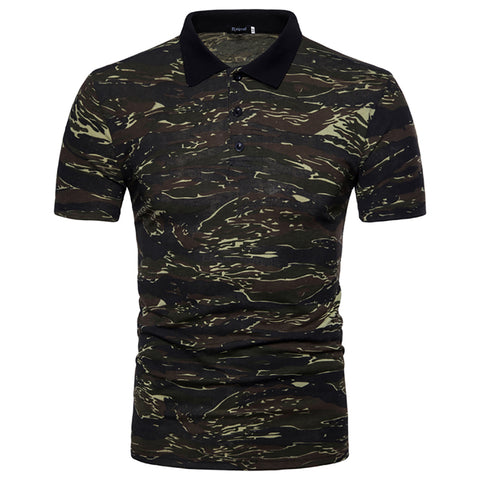 Leisure Camouflage Print Breathable Sports Tee Top Slim Fit Men Summer T-Shirt - RELEVAZA
