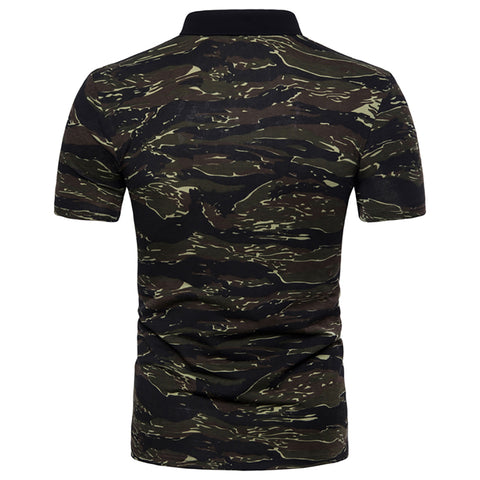 Leisure Camouflage Print Breathable Sports Tee Top Slim Fit Men Summer T-Shirt - RELEVAZA