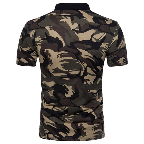 Leisure Camouflage Print Breathable Sports Tee Top Slim Fit Men Summer T-Shirt - RELEVAZA