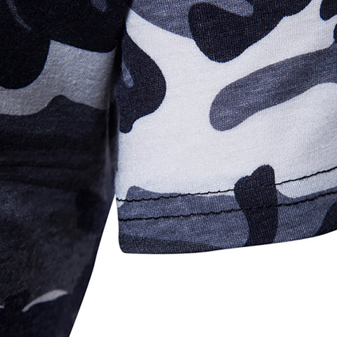 Leisure Camouflage Print Breathable Sports Tee Top Slim Fit Men Summer T-Shirt - RELEVAZA