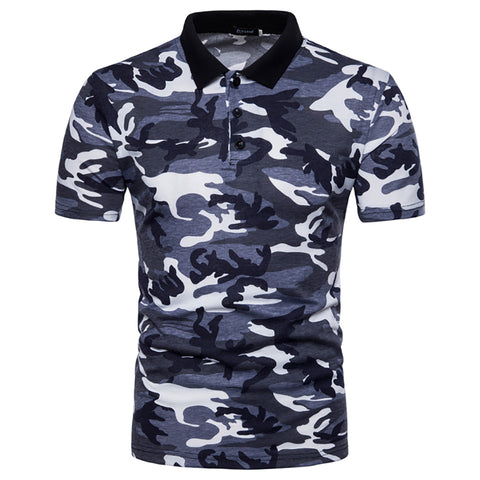 Leisure Camouflage Print Breathable Sports Tee Top Slim Fit Men Summer T-Shirt - RELEVAZA