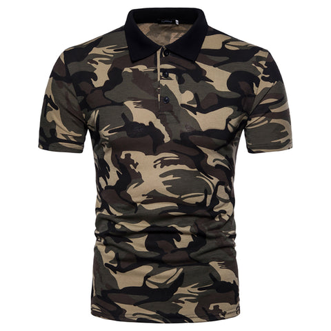 Leisure Camouflage Print Breathable Sports Tee Top Slim Fit Men Summer T-Shirt - RELEVAZA