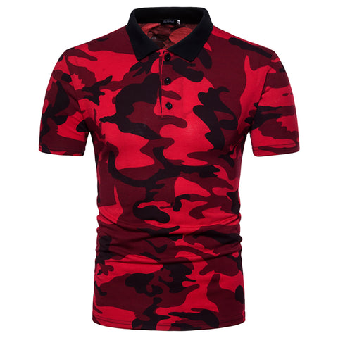 Leisure Camouflage Print Breathable Sports Tee Top Slim Fit Men Summer T-Shirt - RELEVAZA