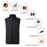 Winter Men USB Electric Heated Warm Rechargeable Heating Vest Waistcoat Jacket - RELEVAZA