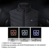 Winter Men USB Electric Heated Warm Rechargeable Heating Vest Waistcoat Jacket - RELEVAZA