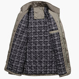 Men Winter Casual Long Sleeve Stand Collar Outwear Thick Coat Warm Jacket - RELEVAZA