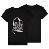Summer Men Top Tee Music Earphone Printed O-Neck Short Sleeve Breathable T-Shirt - RELEVAZA