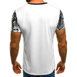 Fashion Sport Printed Round Neck Short Sleeve Men's Summer Slim Fit T-shirt Top - RELEVAZA