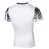 Fashion Sport Printed Round Neck Short Sleeve Men's Summer Slim Fit T-shirt Top - RELEVAZA