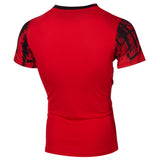 Fashion Sport Printed Round Neck Short Sleeve Men's Summer Slim Fit T-shirt Top - RELEVAZA