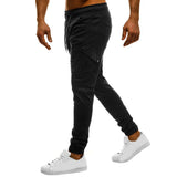 Men Casual Solid Color Sweatpants Jogger Trousers Fitness Sports Long Pants - RELEVAZA