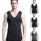 Warm Slim Fit Casual Top Solid Color Sleeveless V Neck Men Spring Autumn Vest - RELEVAZA