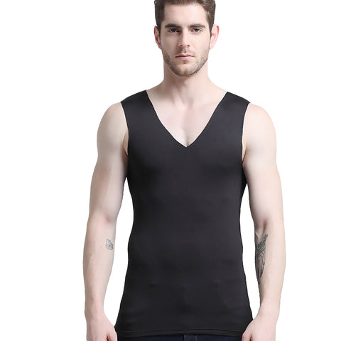 Warm Slim Fit Casual Top Solid Color Sleeveless V Neck Men Spring Autumn Vest - RELEVAZA