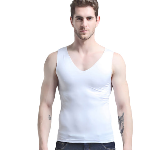 Warm Slim Fit Casual Top Solid Color Sleeveless V Neck Men Spring Autumn Vest - RELEVAZA