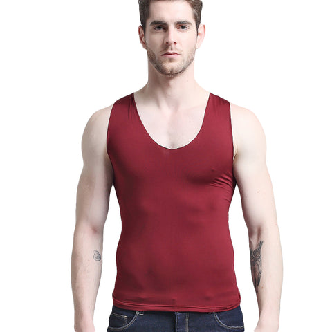 Warm Slim Fit Casual Top Solid Color Sleeveless V Neck Men Spring Autumn Vest - RELEVAZA