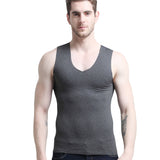 Warm Slim Fit Casual Top Solid Color Sleeveless V Neck Men Spring Autumn Vest - RELEVAZA