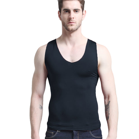 Warm Slim Fit Casual Top Solid Color Sleeveless V Neck Men Spring Autumn Vest - RELEVAZA