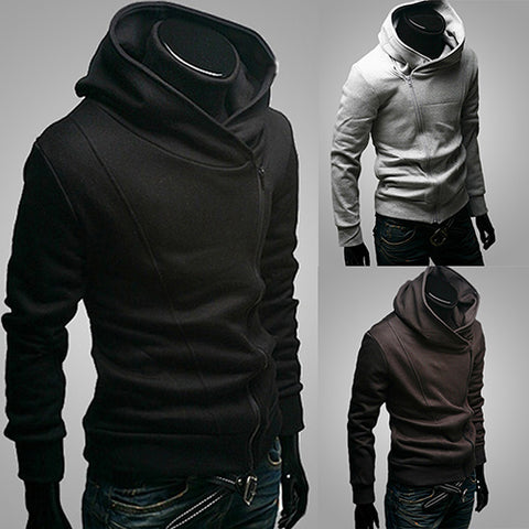 Men Fashion Long Sleeve Zipper Sports Hooded Coat Sweatshirt Casual Outwear - RELEVAZA