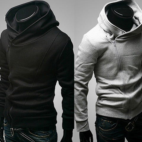 Men Fashion Long Sleeve Zipper Sports Hooded Coat Sweatshirt Casual Outwear - RELEVAZA