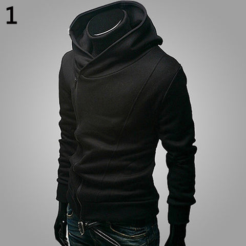 Men Fashion Long Sleeve Zipper Sports Hooded Coat Sweatshirt Casual Outwear - RELEVAZA