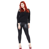 Women Faux Leather Stretch Skinny Pants Leggings Plus Size Slim Fashion Trousers - RELEVAZA