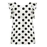 Fashion Women Polka Dots Casual Chiffon Blouse Short Sleeve T-shirt Summer Tops - RELEVAZA