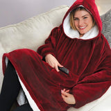 Huggle Hoodie Woman Hoodie Indoor Soft and Warmft One Size Extra Large Hood Soft Plush Blanket Outdoor Wool Hoodie - RELEVAZA