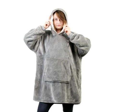 Huggle Hoodie Woman Hoodie Indoor Soft and Warmft One Size Extra Large Hood Soft Plush Blanket Outdoor Wool Hoodie - RELEVAZA