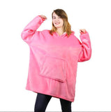 Huggle Hoodie Woman Hoodie Indoor Soft and Warmft One Size Extra Large Hood Soft Plush Blanket Outdoor Wool Hoodie - RELEVAZA