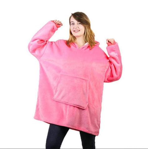 Huggle Hoodie Woman Hoodie Indoor Soft and Warmft One Size Extra Large Hood Soft Plush Blanket Outdoor Wool Hoodie - RELEVAZA