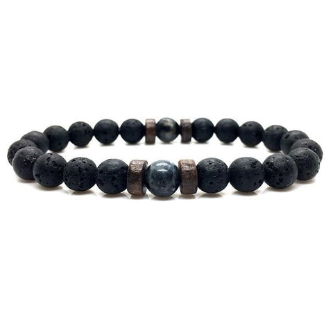 Men's Bracelet Natural Moonstone Bead Tibetan Buddha Bracelet Chakra Lava Stone Diffuser Bracelets - RELEVAZA