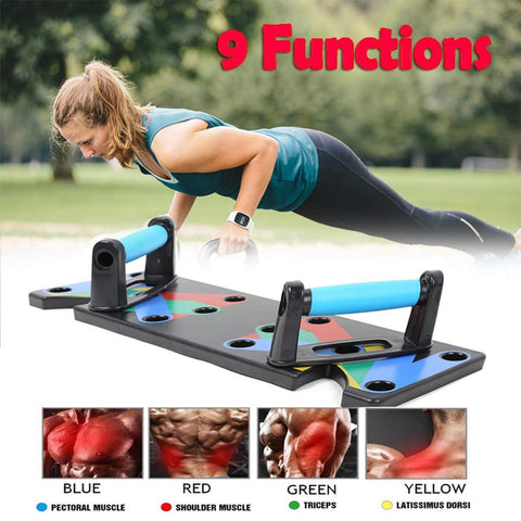 9 in 1 Push Up Rack Board Men Women Comprehensive Fitness Exercise Push-up Stands Body Building Training System Home Equipment - RELEVAZA